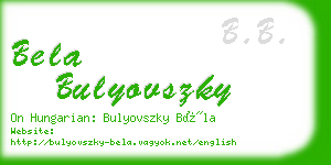 bela bulyovszky business card